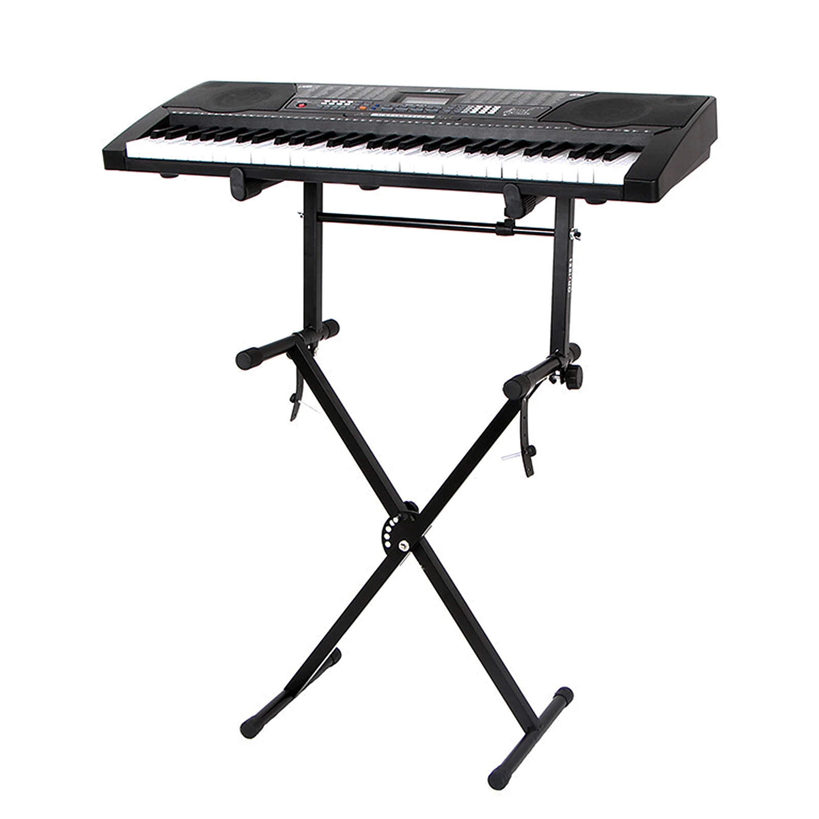 

1Set Keyboard Rack Sturdy Iron Adjustable Width Electronic Piano Holder Practical Instrument Stand Rubber End Protection