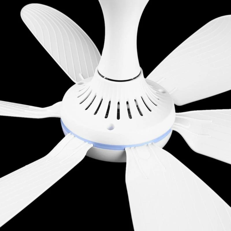 L9NA Portable 8-hour Timer 4 gears Ceiling Fan USB Tent for Camping Outdoor Bed School Dormitory and more