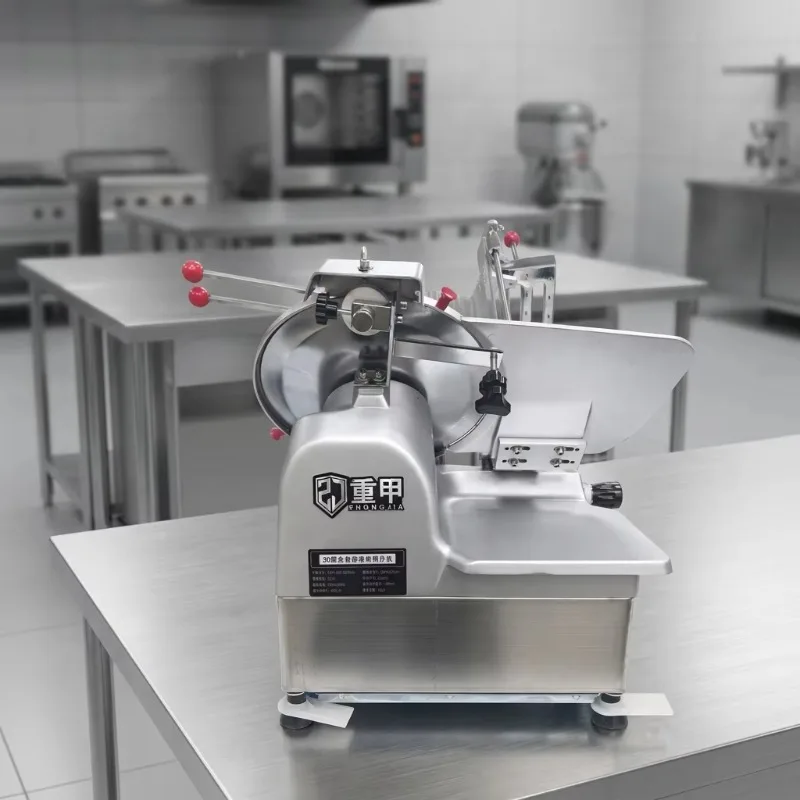 New High-Power Commercial Electric Automatic Frozen-Meat Slicer Alloy Steel Blade Adjustable Thickness 300-500kg/h Capacity