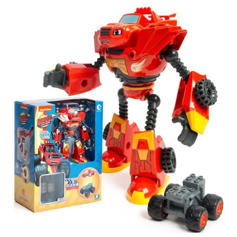 Blaze and the Monster Machines Deformed Car Model Action Figures, Plastic Alloy Collectible Doll, Birthday Gift for Boys