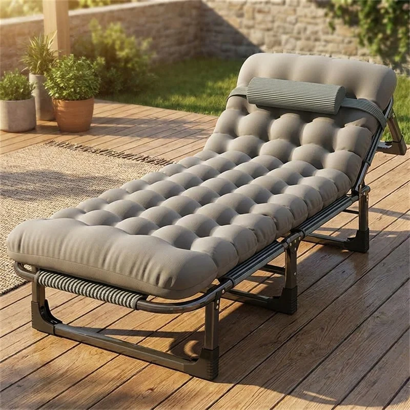 Cama plegable reclinable ajustable, portátil, para una persona, para el hogar, la oficina, el camping, para tomar siesta, cama multifuncional para dormir
