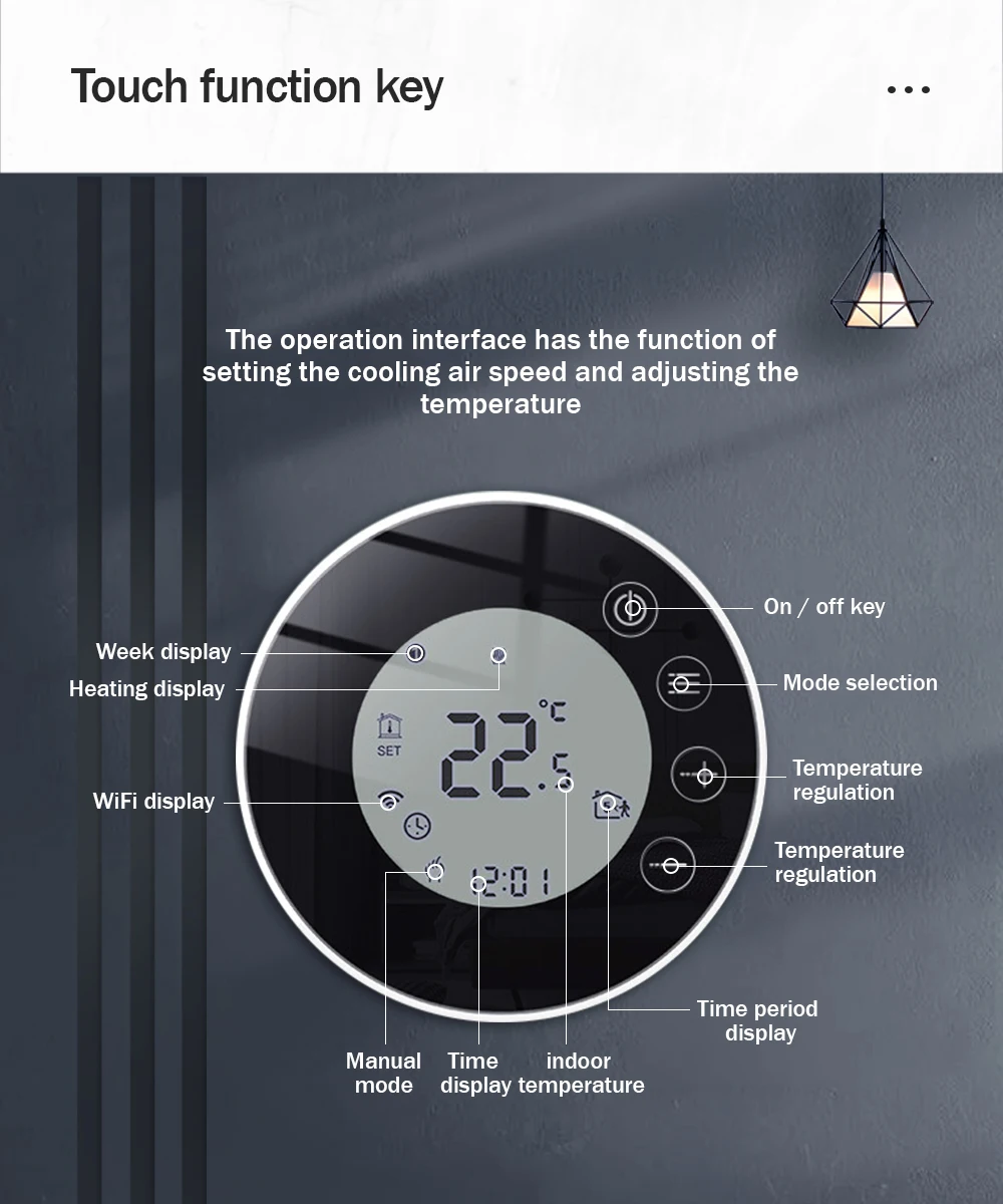 WiFi Smart Thermostat Temperature Controller Electric Floor Heating TRV Water Gas Boiler Remote Control ByTuya Alexa Google Home