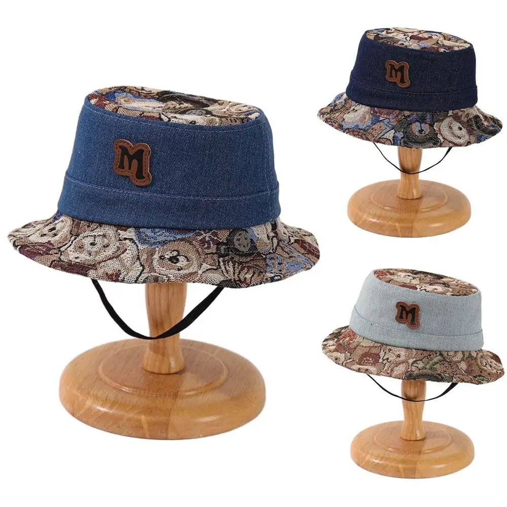 

Cute Cartoon Bear Embroidered Baby Bucket Hat Cotton Anti-UV Children Sun Hat Outdoor Girls Beach Cap Spring Summer