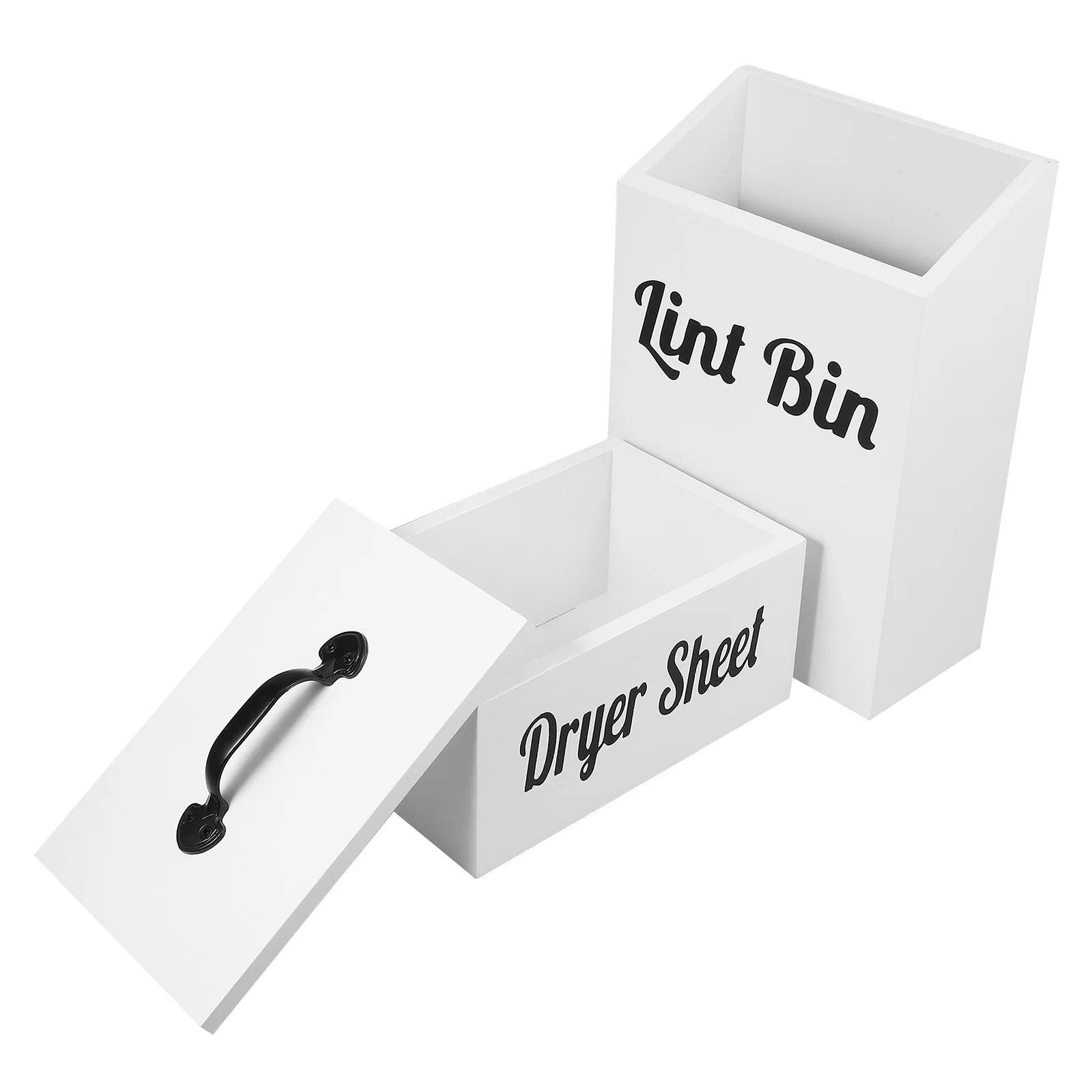 

2pcs Dryer Sheet Container Laundry Storage Box Magnetic Boxes Compact Space Saving Structure Easy Clean Multi