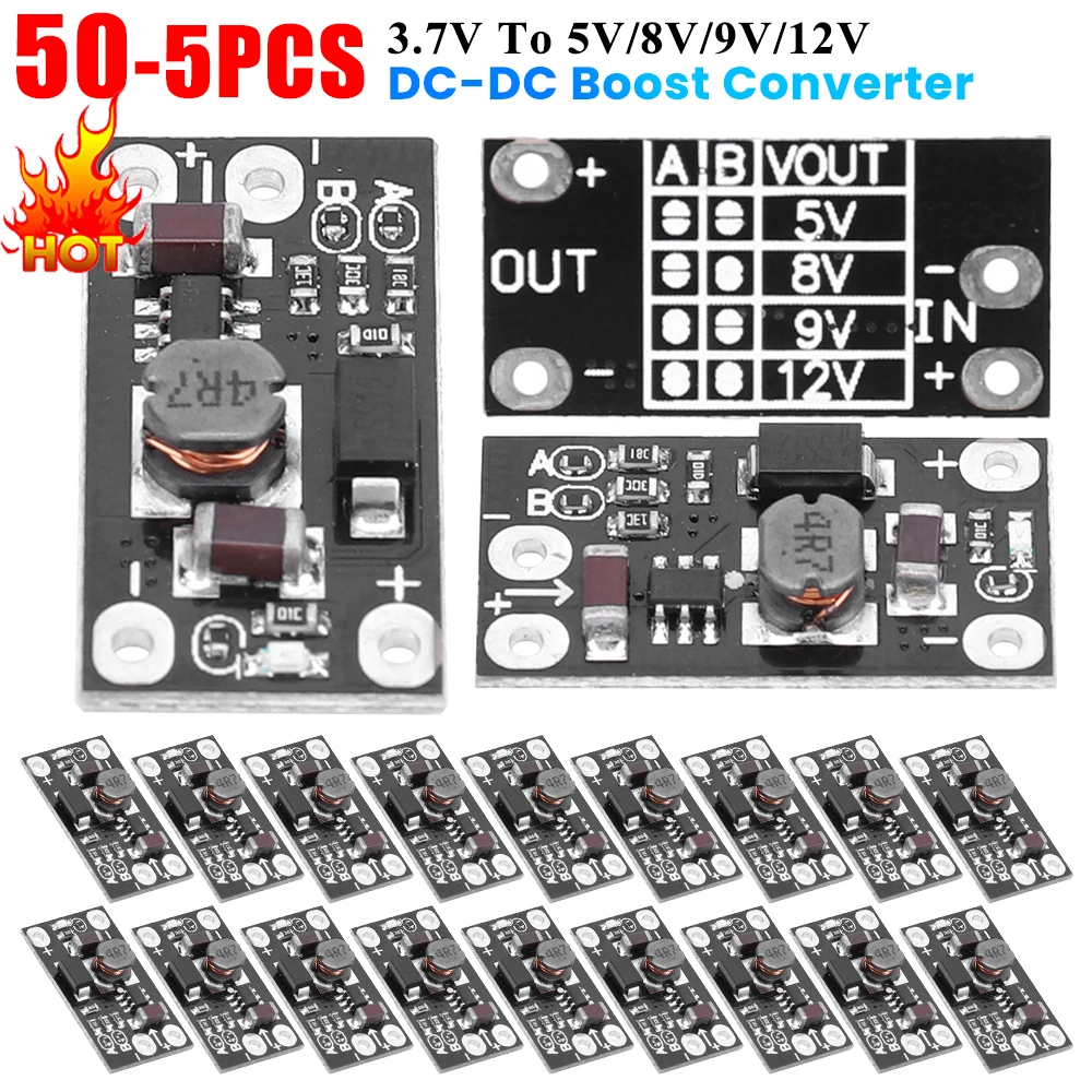 Mini DC-DC Boost Step Up Converter 3V 3.2V 3.3V 3.7V 5V 9V a 12V Regolatore di tensione Modulo scheda PCB Batteria al litio Boost