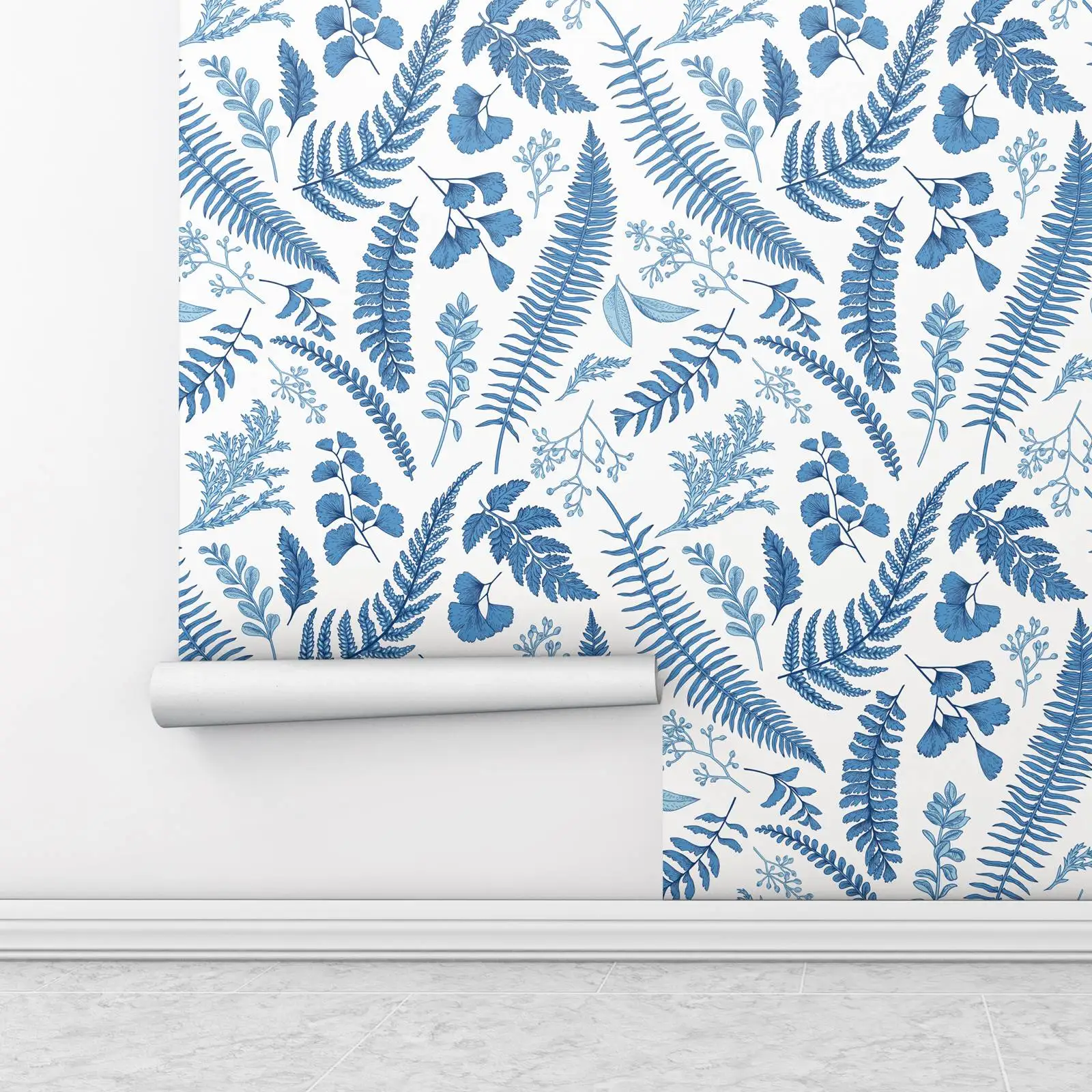 

Синие обои Euclayptus с отслаиванием и наклеиванием, Цветочная Настенная роспись с растениями, обои с отслаиванием и наклеиванием, винтажные ботанические Настенные обои