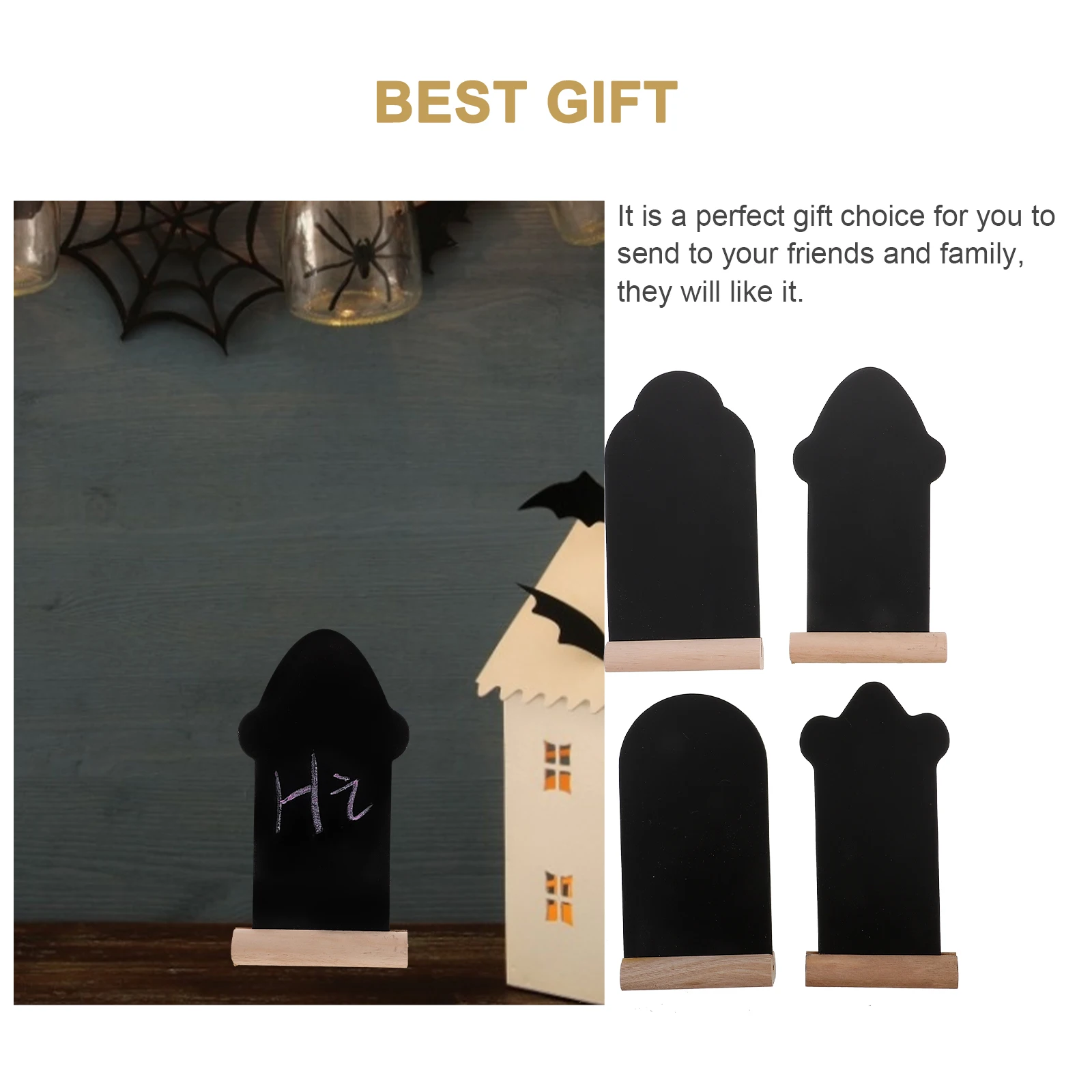 

Standing Memo Blackboard Wooden Ornaments Blackboards Decorations Signs for Home