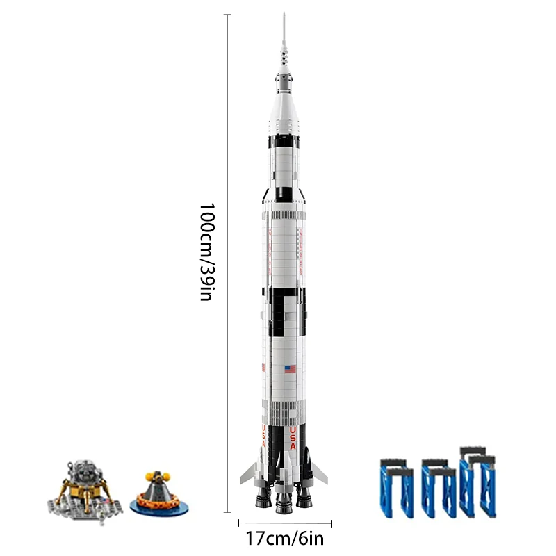 1969pcs Space Rocket Idea Series Assembly Building Blocks Bricks Adult Toys Boy Birthday Gifts Compatible With 92176