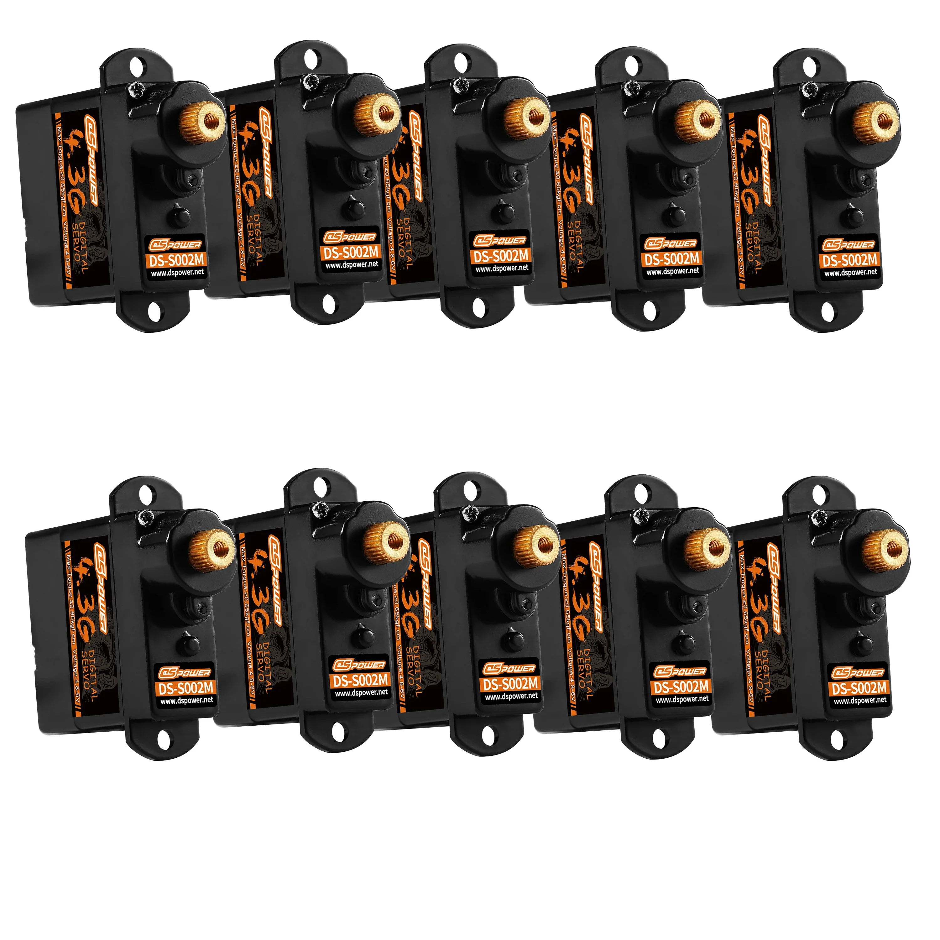 DSPOWER 4.3G Metallgetriebe Mikro-Digital-Servo Kernloser Motor für 1/24 1/28 RC Mini-Autos Wltoys Flugzeuge Flugzeuge mit festen Flügeln Hubschrauber DIY