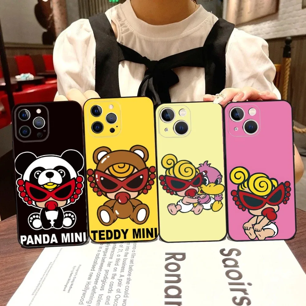 

H-Hysteric Fashion M-Mini Phone Case For iPhone 16,15,14,13,12,11,Pro,X,XS,Max,XR,Plus,Mini Black Soft Silicone Case