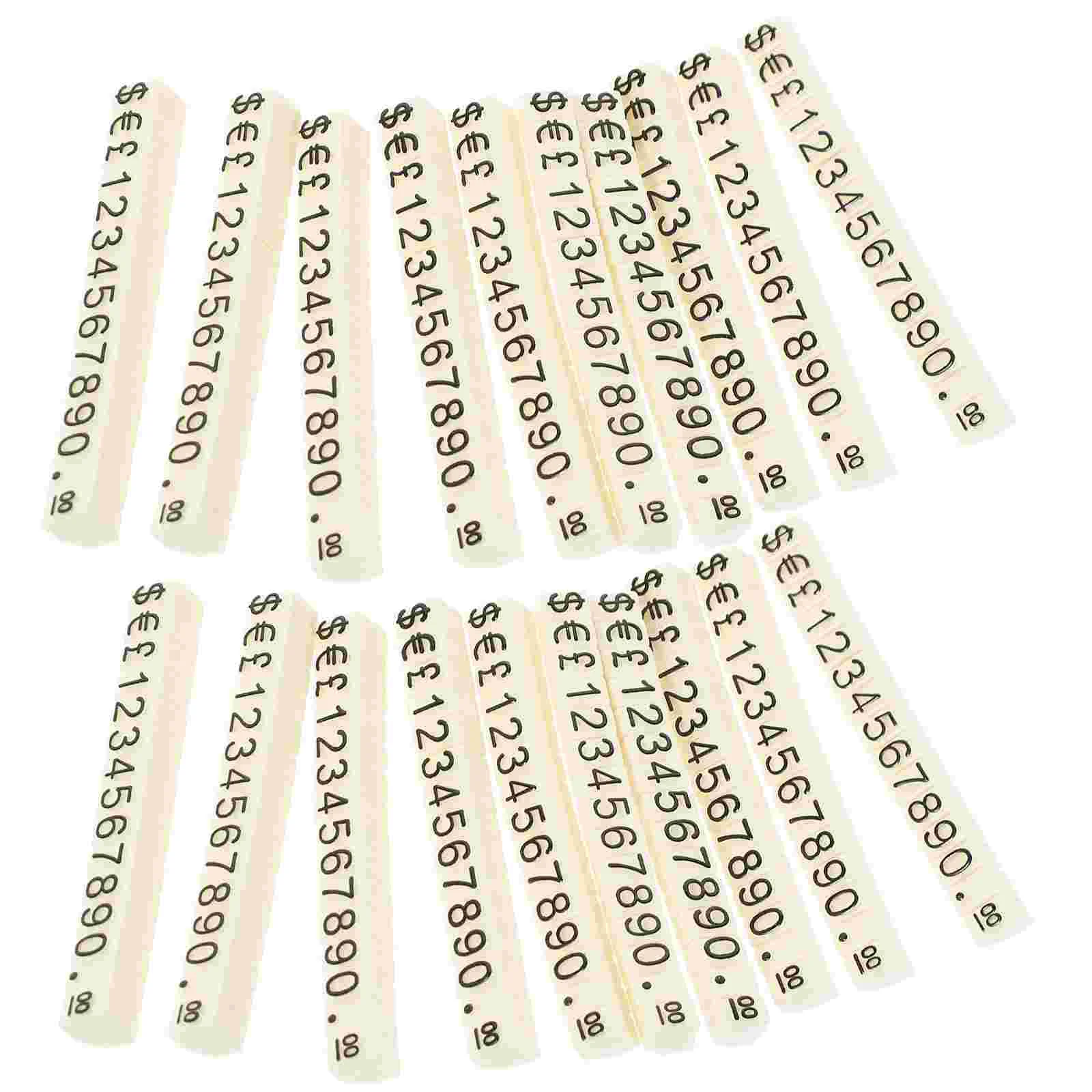 

20 Pcs Price Tag Jewelry Cube with Base Blocks Display Plastic Tags for Pricing