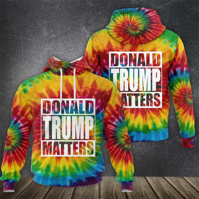 Donald John Trump 2024 Merchandise 3D Printed Hoodies For Men Clothes USA Patriotic Pullovers America Male Tracksuit Unisex Tops