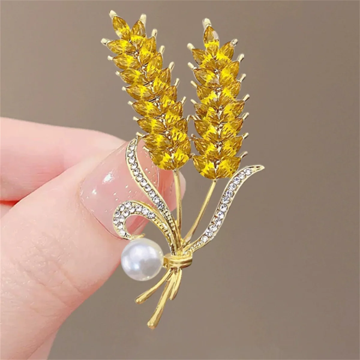 1Pc Creative Countryside Style Wheat Ear Brooch Exquisite Personalized Pin Charm Jewelry Accessories Clothing Decoration Gift