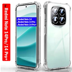 For Redmi Note 14 Pro Plus Case Ultra Thin Clear Soft Cover for Xiaomi Redmi Note 14 Pro Shockproof Case Capa
