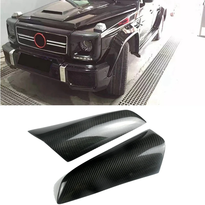 

Carbon Fiber Car Headlight Eyebrow Cover Trim Parts For Mercedes Benz G Class W463 G320 G350 G400 G500 G55 G63 G65 1990-2018