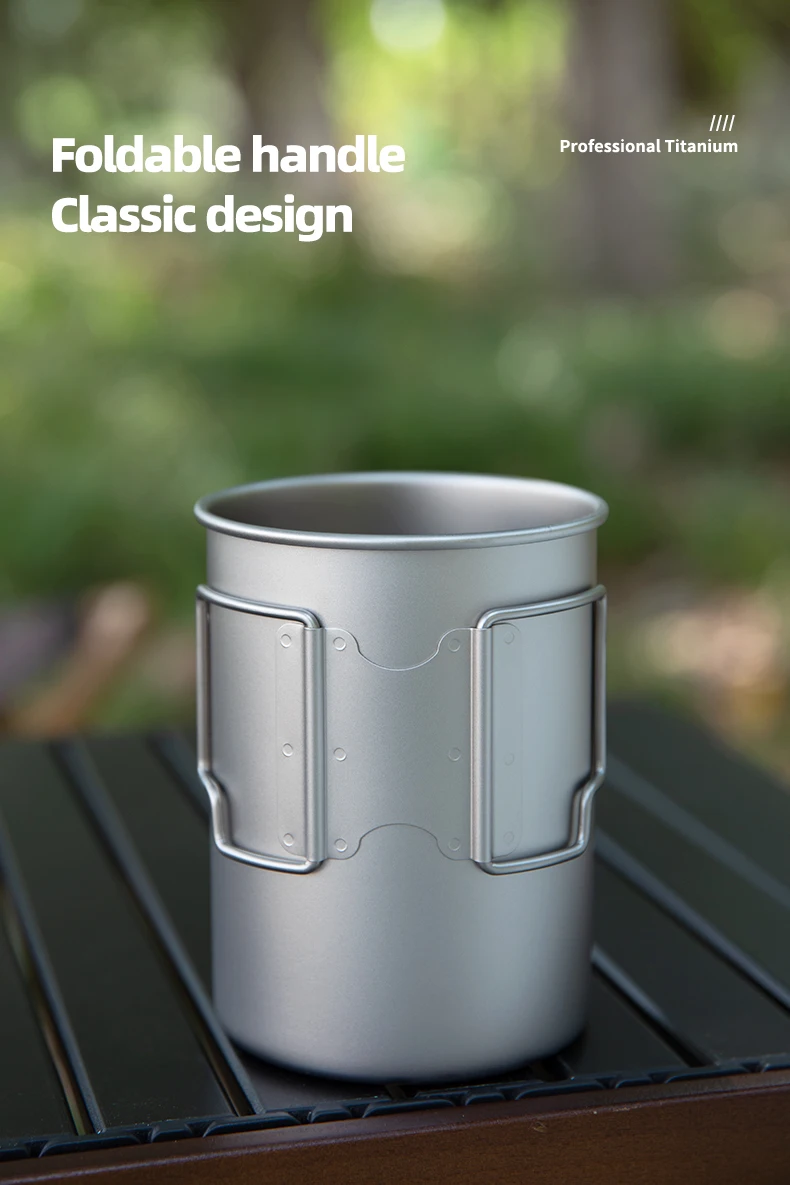 Tiartisan Titan-Campingtopf 900ML Großvolumiger Wasser- und Kaffeebecher mit Deckel Outdoor-Küchen-Kochgeschirr – Detail 7