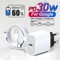 Original 30W PD Type C Charger For Google Pixel 9 8 7 10 Pro XL 7A 9A Fast Charger Phone Adapter Charging Date Cable Accessories