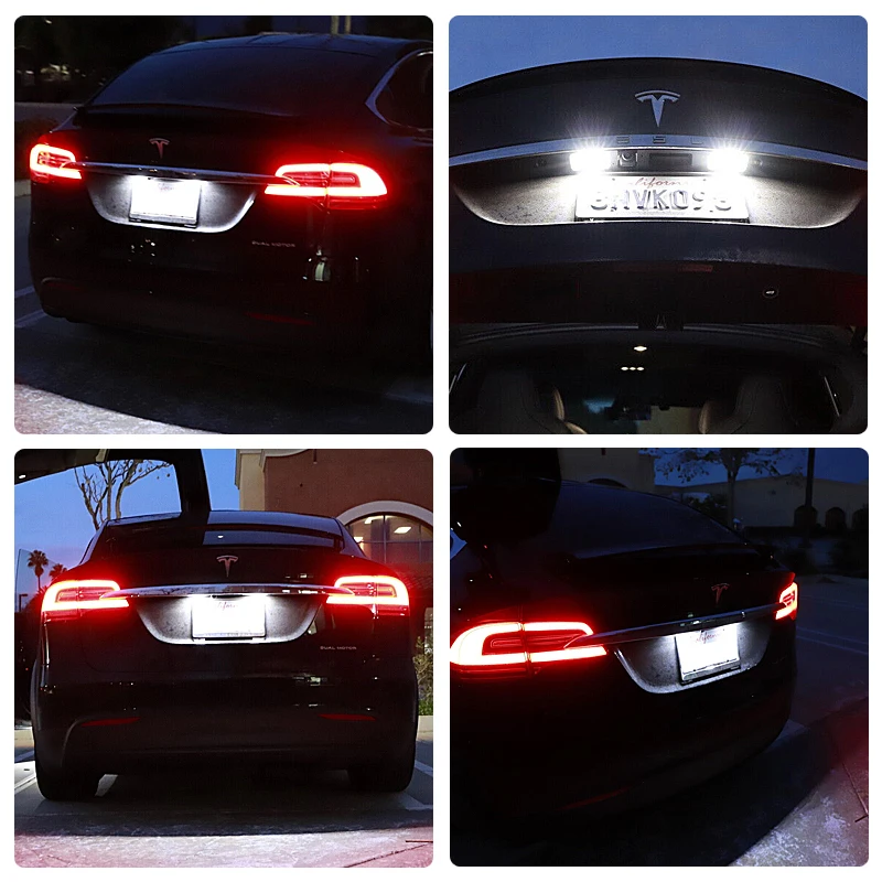 

2 шт. для Tesla Model S 2017-2022 Model X 2016-2022 белый светодиодный светильник номерного знака замена OEM 103434100A