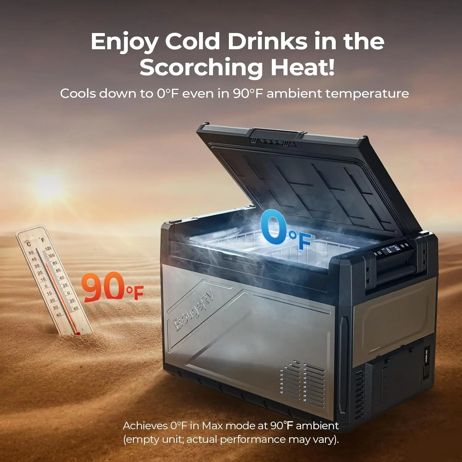Portable Dual Zone 12V Car Fridge Freezer, 55 Quart Compressor Cooler with 240Wh Battery, APP Control - Ideal for Overlanding, Camping, Travel, RV, Truck (2026 Model) - view 5