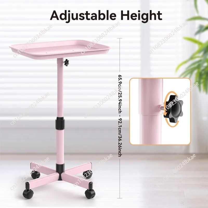 

Hair Tray Adjustable Mobile Storage Shelf Tool Cart Barber Shop Hair Salon Salon Cart