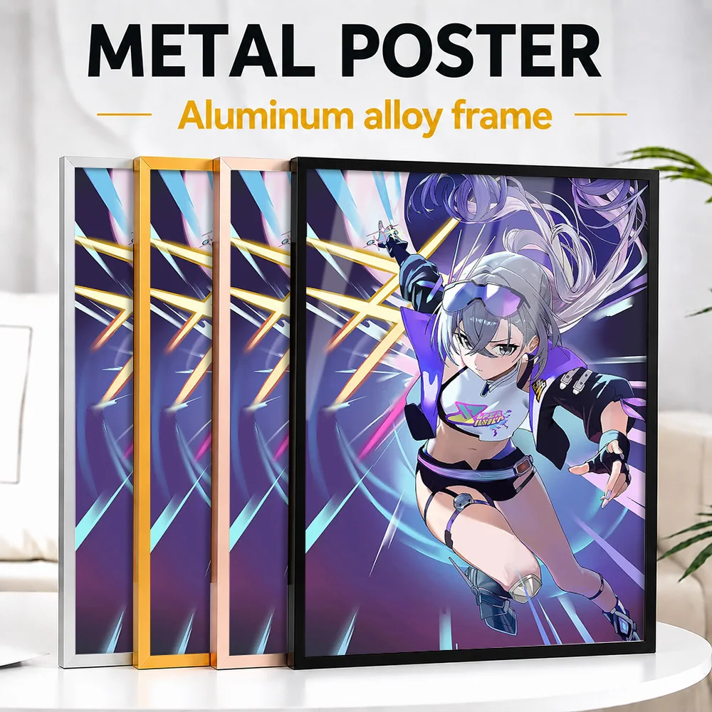 Honkai Star Rail Silver Wolf Metal Poster With Aluminum Alloy Frame Personalized Hero Tribute Wall Art For Game Room Player Gift