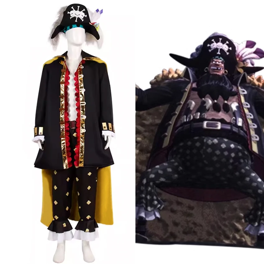 

Marshall D Teach Blackbeard Cosplay Costume Halloween Party Uniform Outfit Custom Made Any Sizes