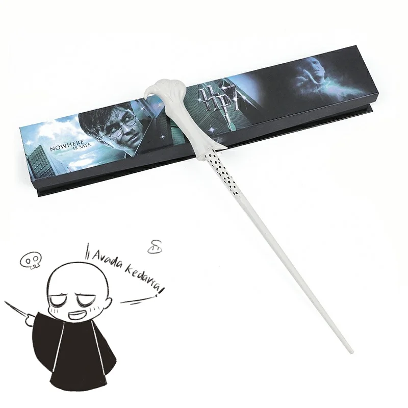 21 Styles Film Harry Magic Wand Resin Material with Gift Box Potter Staff Dumbledore Wands Cos Hermione Prop Kid Toy Gift