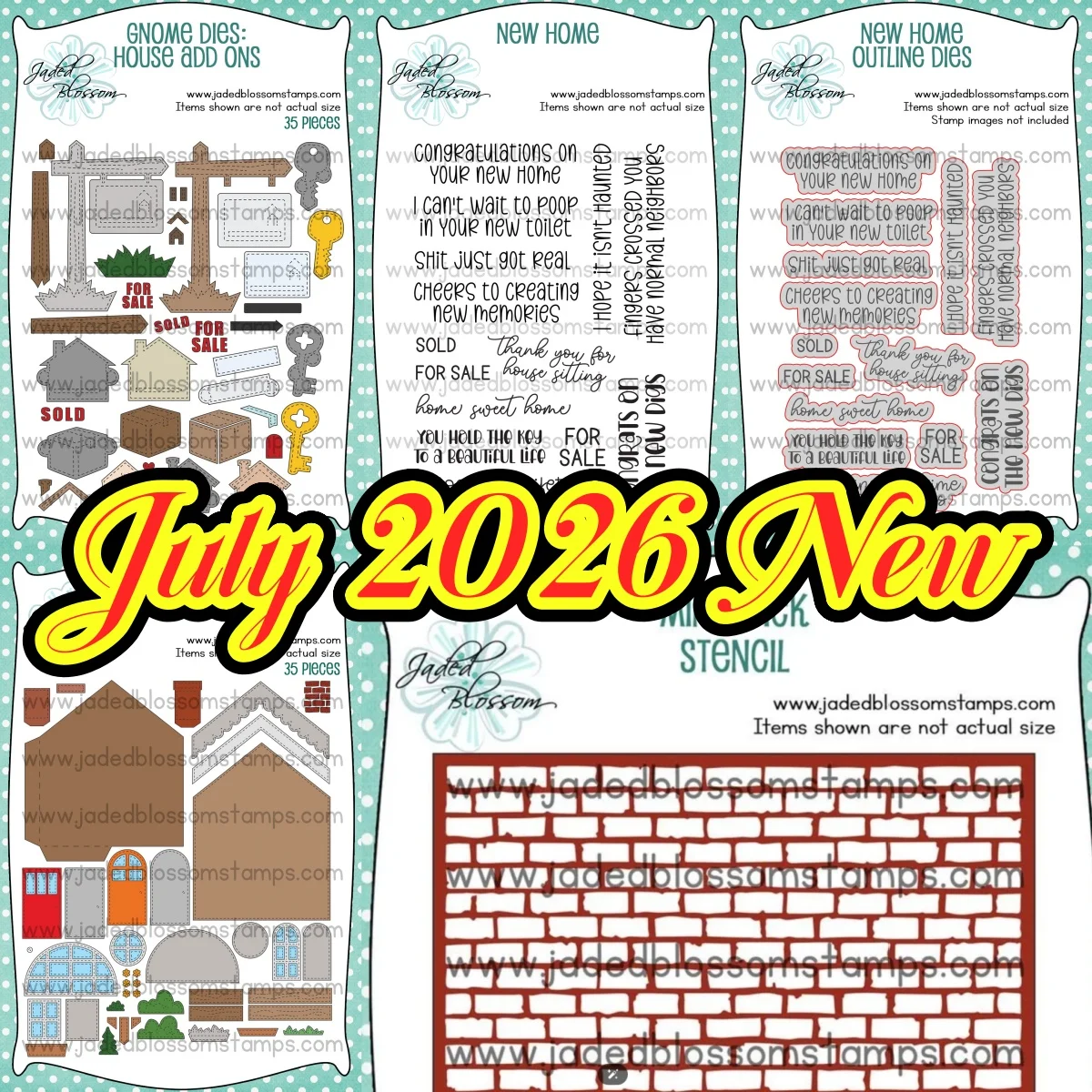 July 2026 New Mini House Slider Home Metal Cutting Dies Clear Stamps Stencil for DIY Greeting Card Scrapbook Card Decoration