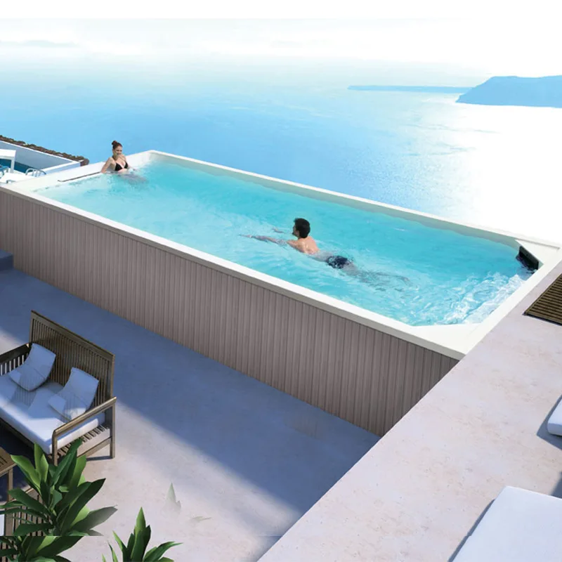 7M Smart Heated Surf Pool Family Villa Homestay Courtyard Finished Indoor and Outdoor Swimming Pool