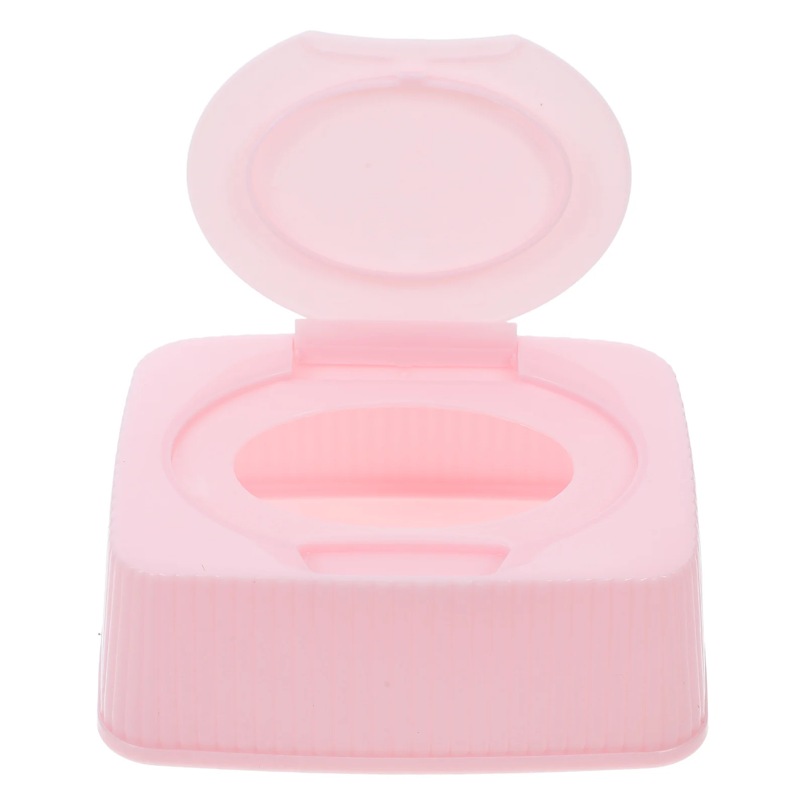 กล่องเก็บผ้าเช็ดทำความสะอาดเด็กแบบกันฝุ่น สีชมพู พร้อมที่ใส่สำลีแบบดึงออกได้ ดีไซน์ดึงง่าย สำหรับห้องเด็ก ห้องน้ำ และการเดินทาง