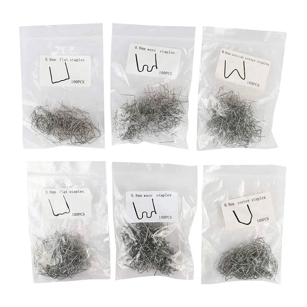 A83Z 600PCS Staples สําหรับเครื่องเย็บกระดาษร้อนชุดกันชนซ่อมลวดเย็บกระดาษเชื่อมคลิปพลาสติกเย็บกระดาษสําหรับบัดกรีกันชน