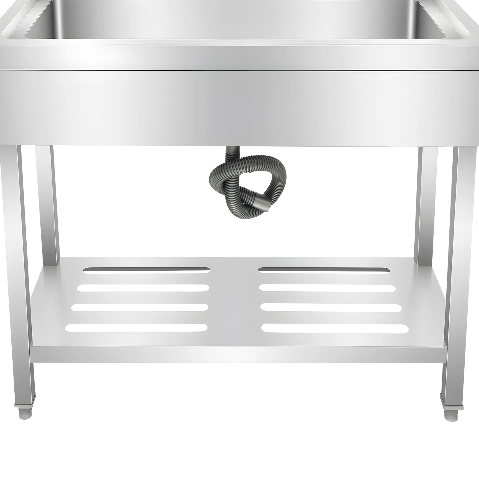 Fregadero de cocina de acero inoxidable Fregaderos comerciales independientes con grifo 39,37*19,69*31,5 pulgadas