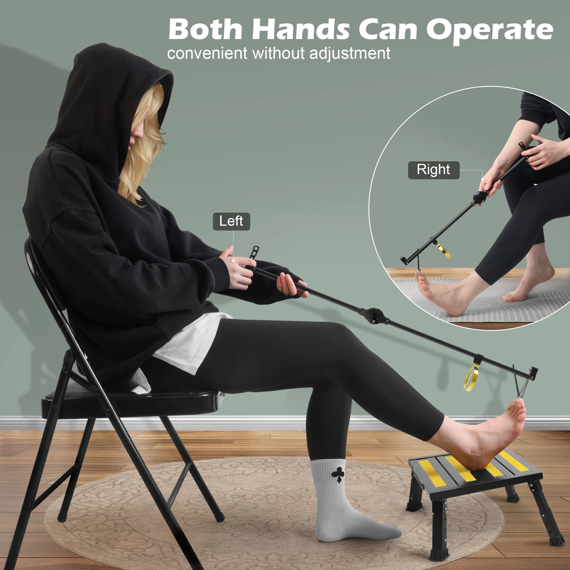 Zehennagelknipser mit langem Griff und Lupe – breiter Schnittbereich & ergonomisches Design für Senioren, Arthritis & eingeschränkte Mobilität, robust – Detail 4