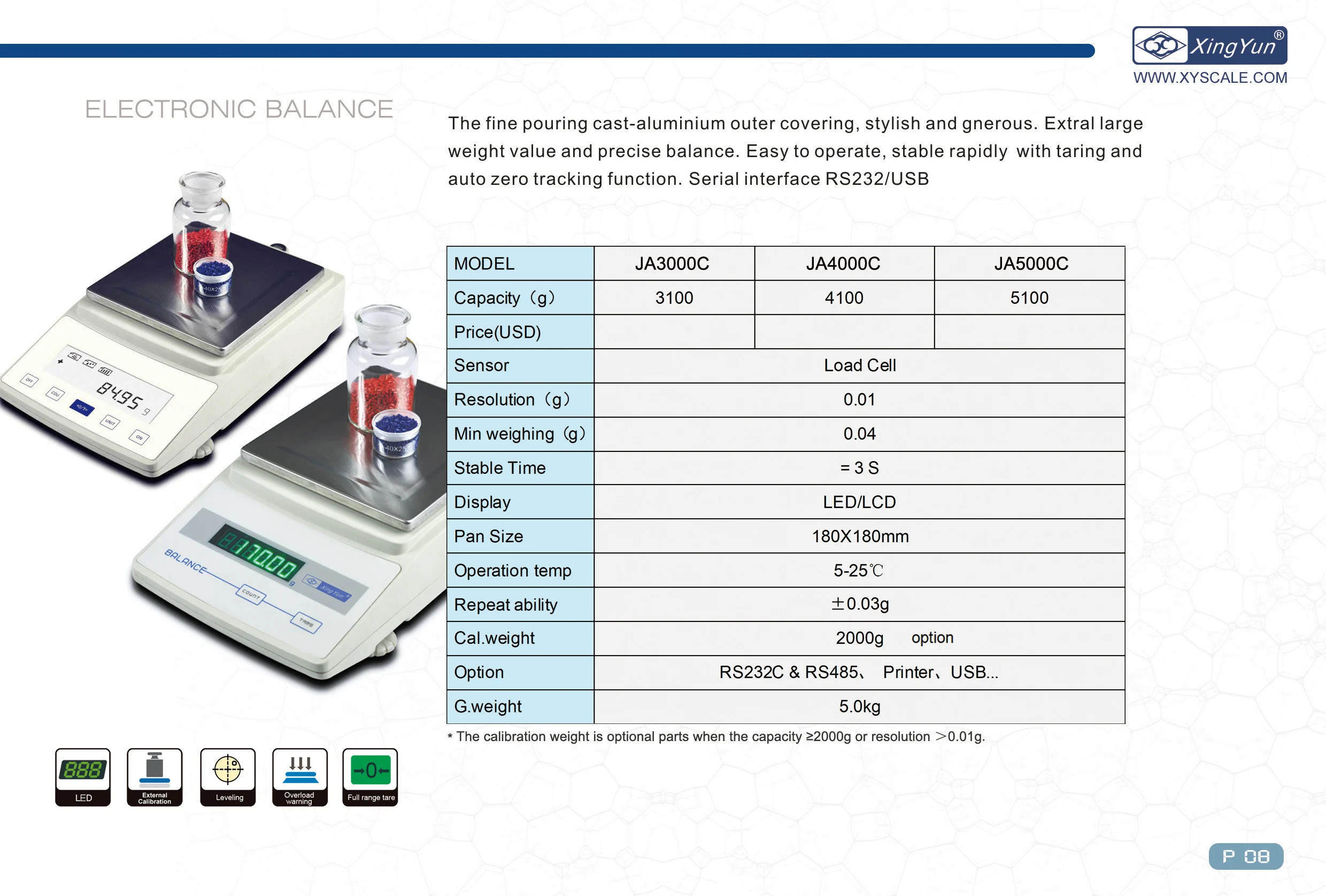 XINGYUN 3000g,balance for weighing medicinal materials, accuracy 0.01g, Weighing scale