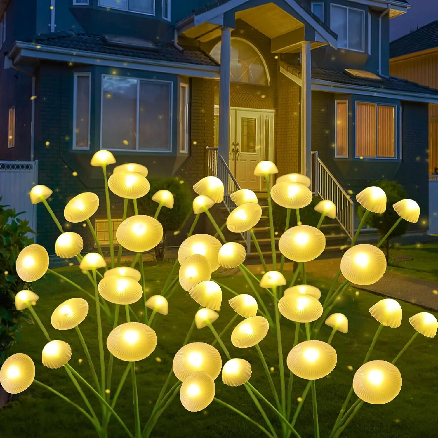 

1PC 6LED Mushroom Light Jellyfish Lamp Outdoor Waterproof Solar Garden Lamp for Villa Garden Courtyard Park Decor Lamp