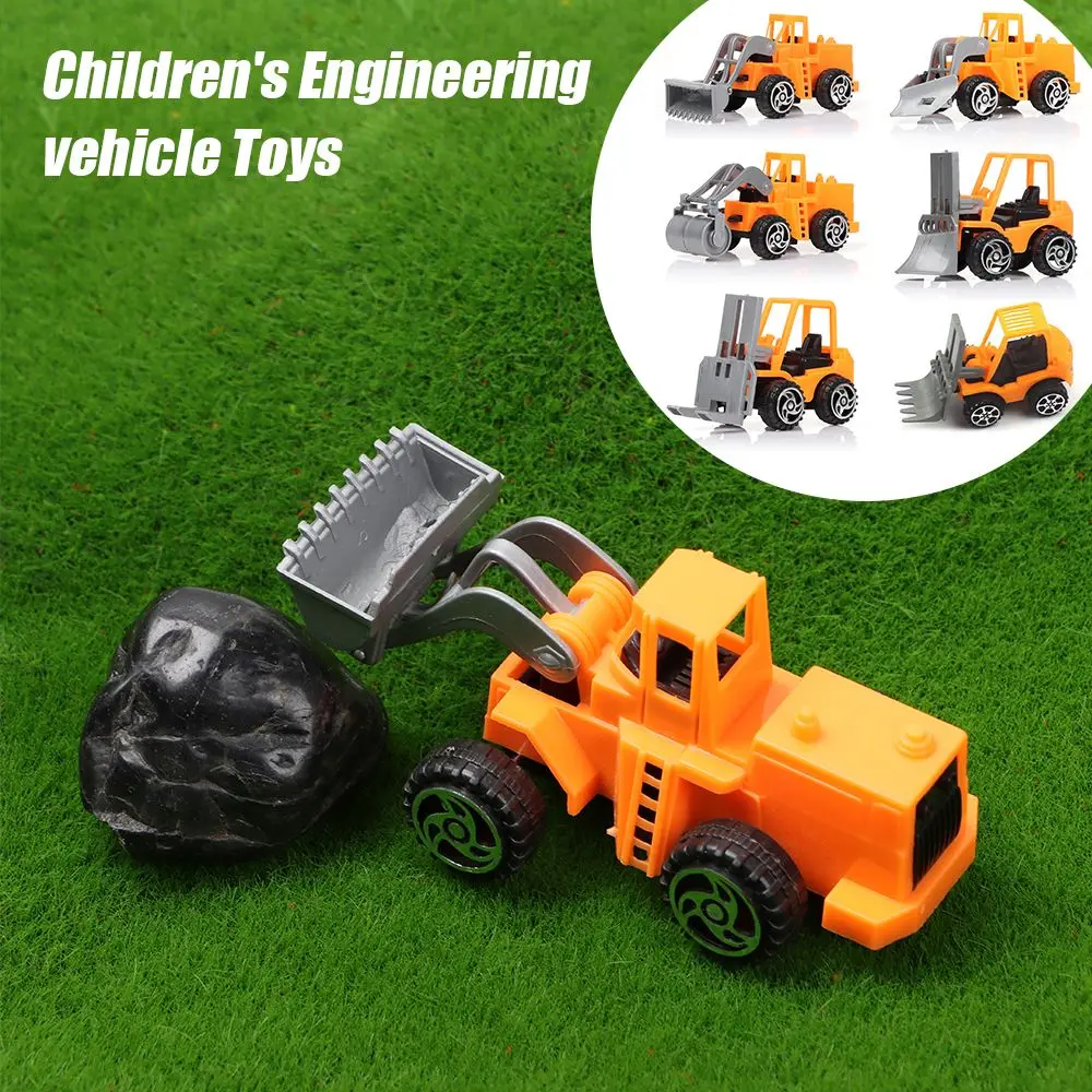 New Excavator Mini Car Home Decor Pull Back Car Engineering Vehicle Forklift Toy Car Model