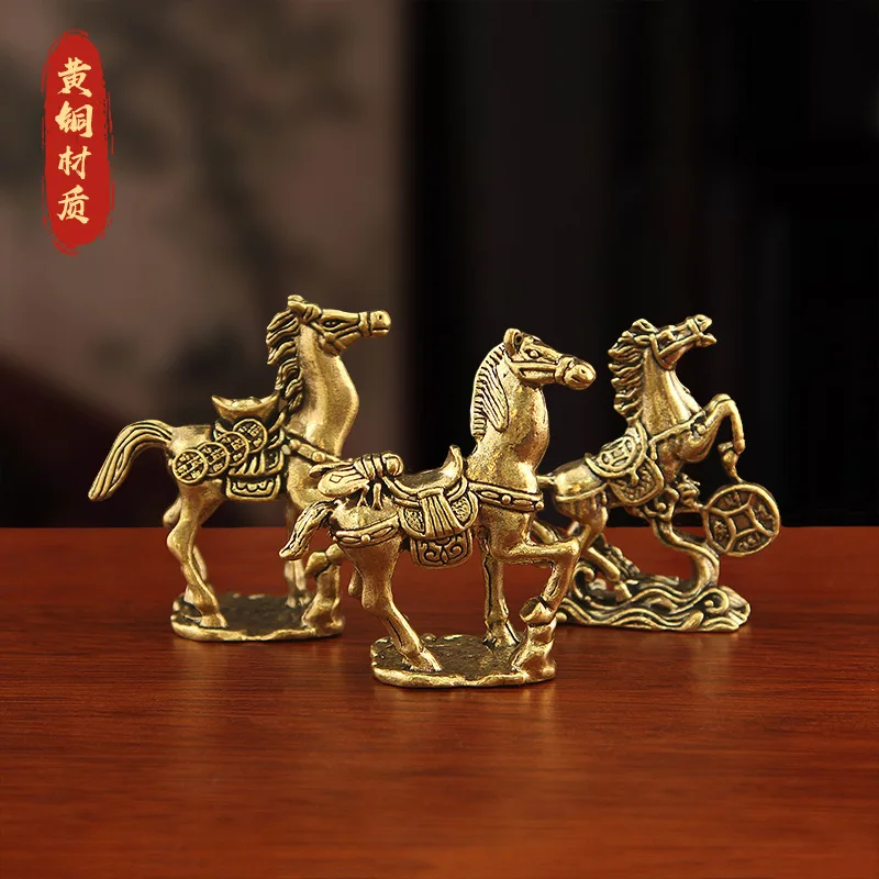

Brass Ornament Creative Home Decoration Horse Money Office Entrance Desktop Craft