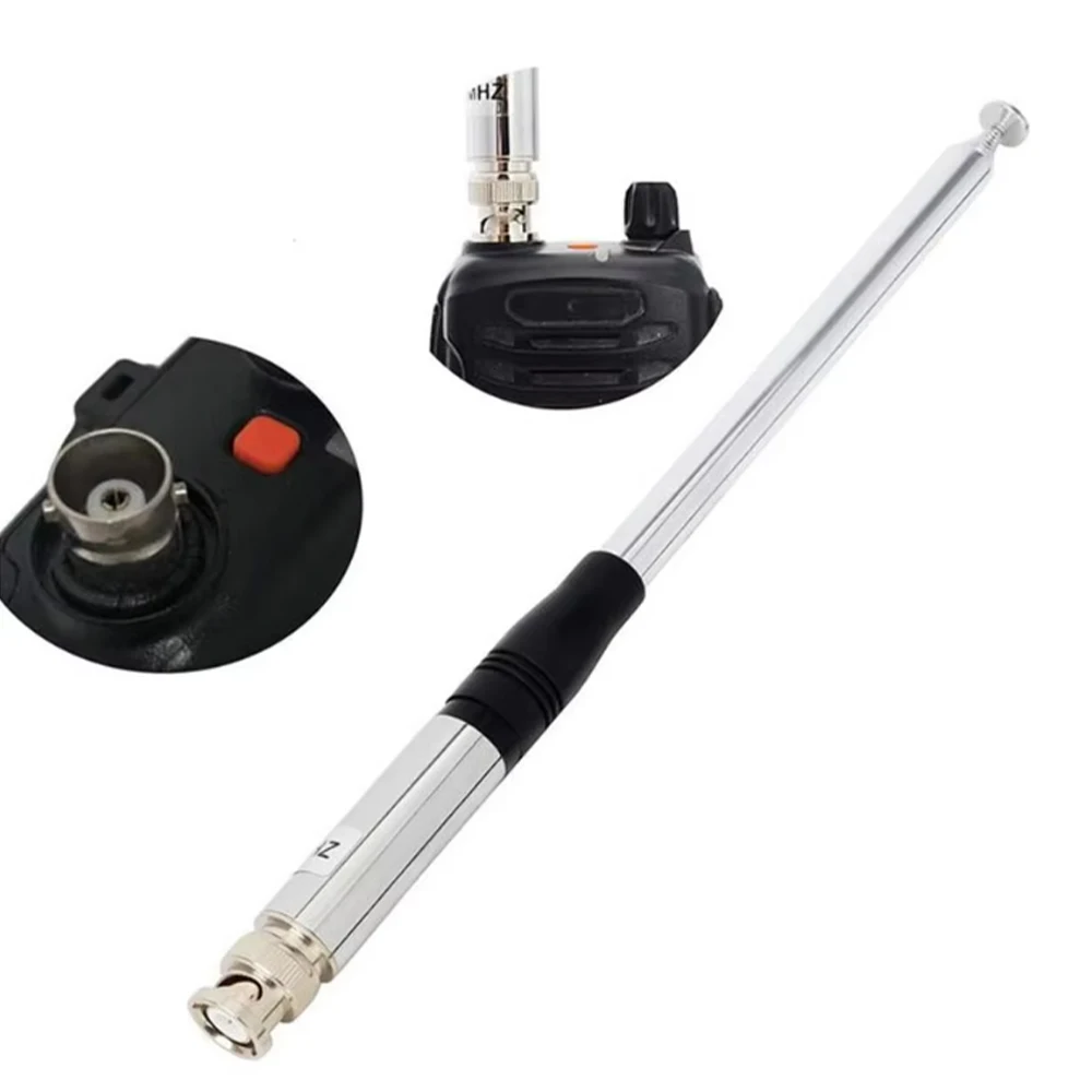 27MHz Portable Radio Antenna for HT & CB,Telescoping Pole with BNC Connector, Extends 9