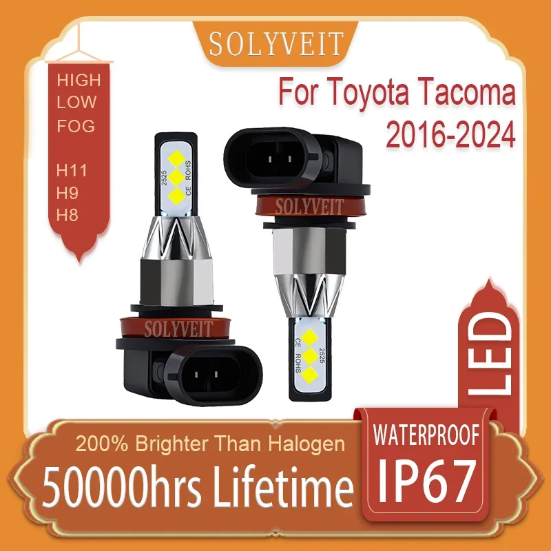 

Smooth Operation Secure Installation H11 H8 H9 LED Headlight foglight For Toyota Tacoma 2016 2017 2018 2019 2020 2021-2024