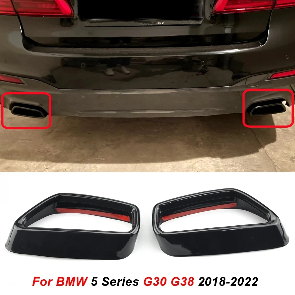 Car Tail Muffler Exhaust Pipe Output Cover Parts for BMW 5 Series G30 G38 2018-2022 External Accessories