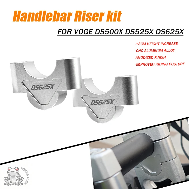 For VOGE 500R 500AC DS525 DS525X DS500X DS625X DS800X Handle Clamp Handle Bar Risers Adapter Handlebar Riser Mount