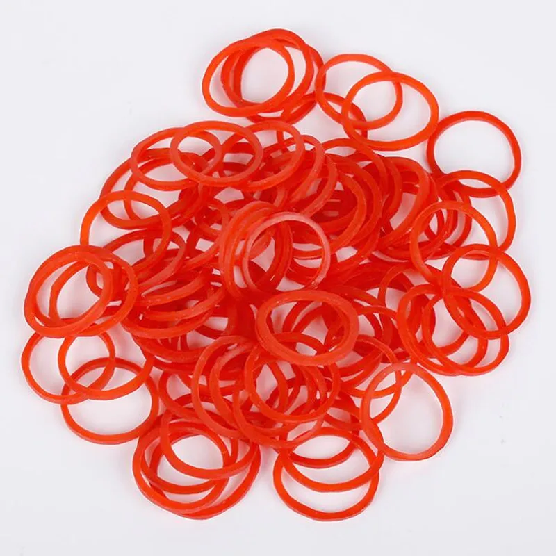 200Pcs Red Rubber Band, Mini Rubber Bands, 16mm Stationery Holder Elastic Bands Loop Home Office Supplies