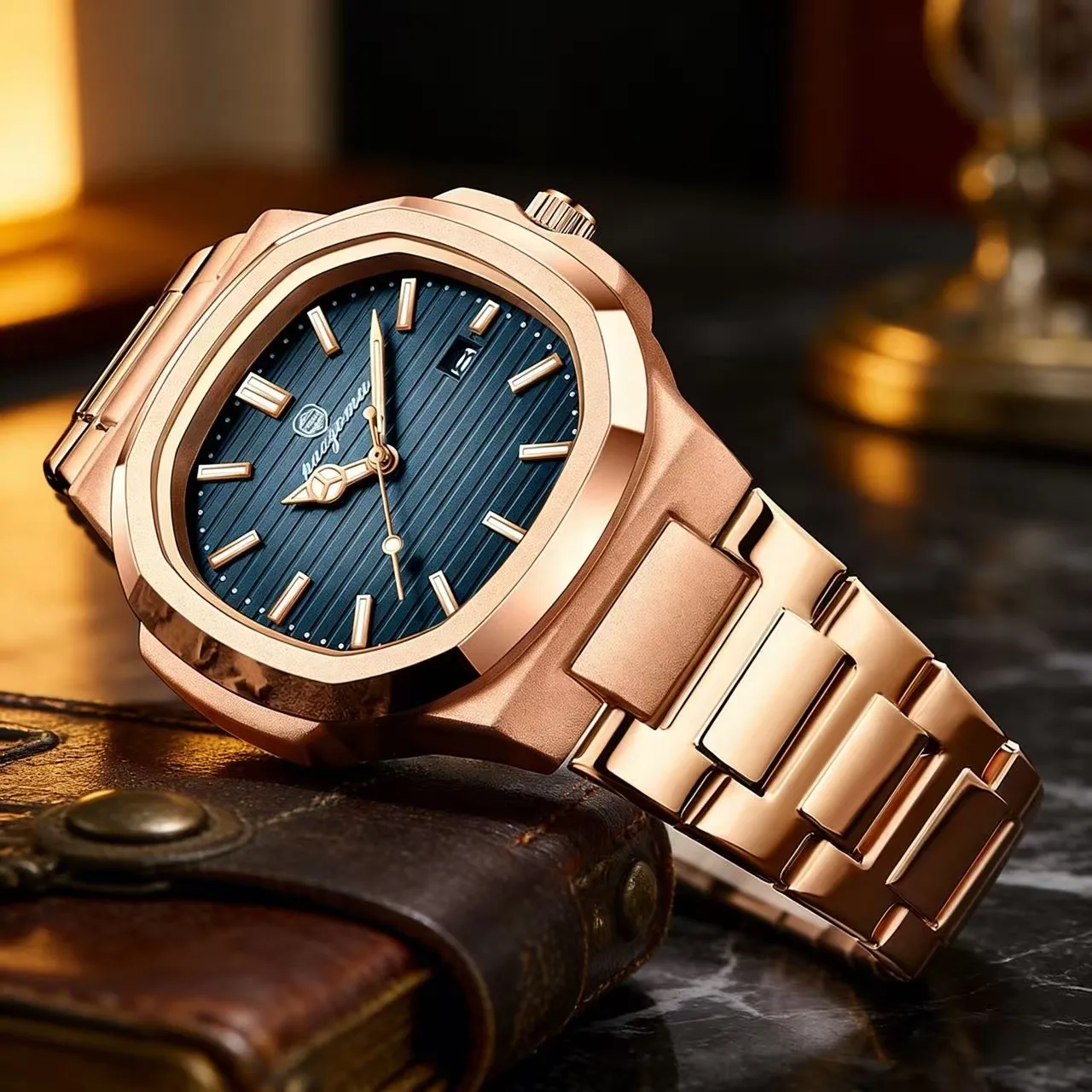 

Paazomu Men Watches Analog Quartz Stainless Steel Watches for Men Waterproof Business Classic Watch with Day and Date Display