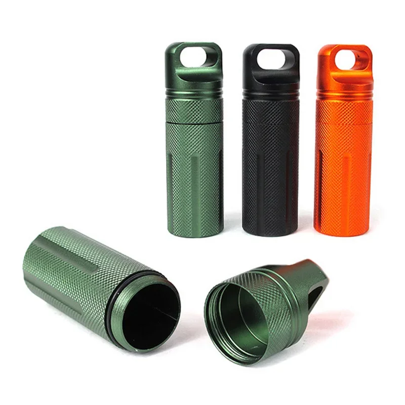 Étui de survie en alliage d'aluminium EDC étanche, sceau de Capsule, porte-bouteille, outil, accessoires de Camping en plein air