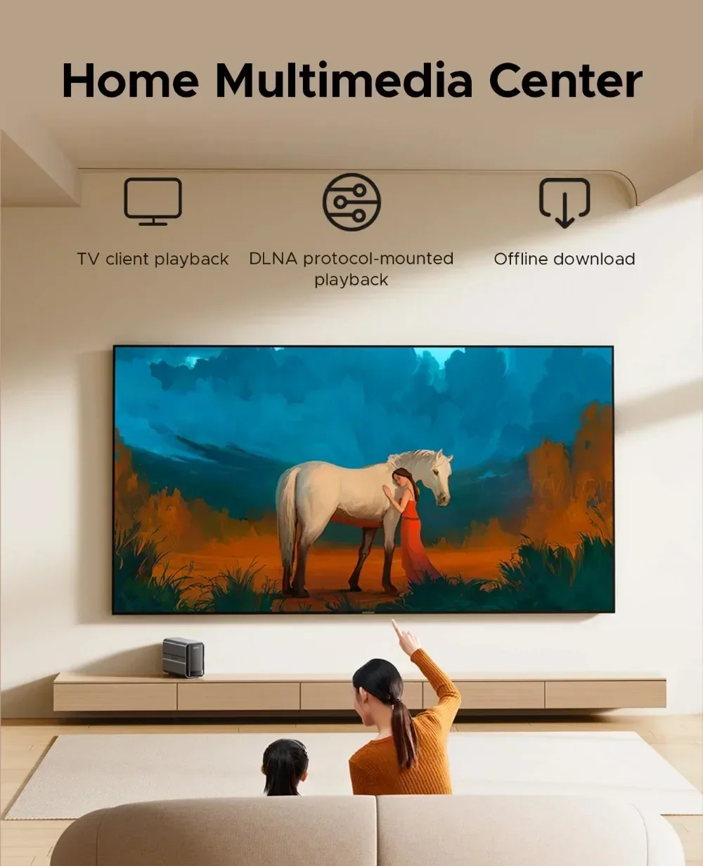 ORICO Nas Storage Home Storage 3,5" Dual-bay Typ-C NAS Home Multimedia Center Integrierte Festplatte Datenverschlüsselung Fernzugriff