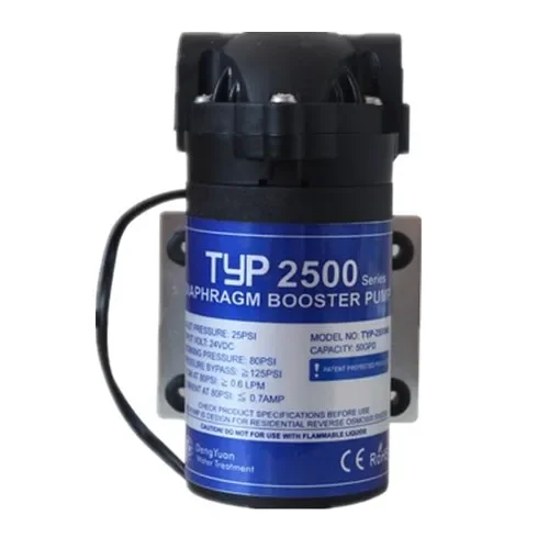 Bomba de refuerzo de agua purificada purificador de agua de ósmosis inversa 50GPD/75GPD/100GPD