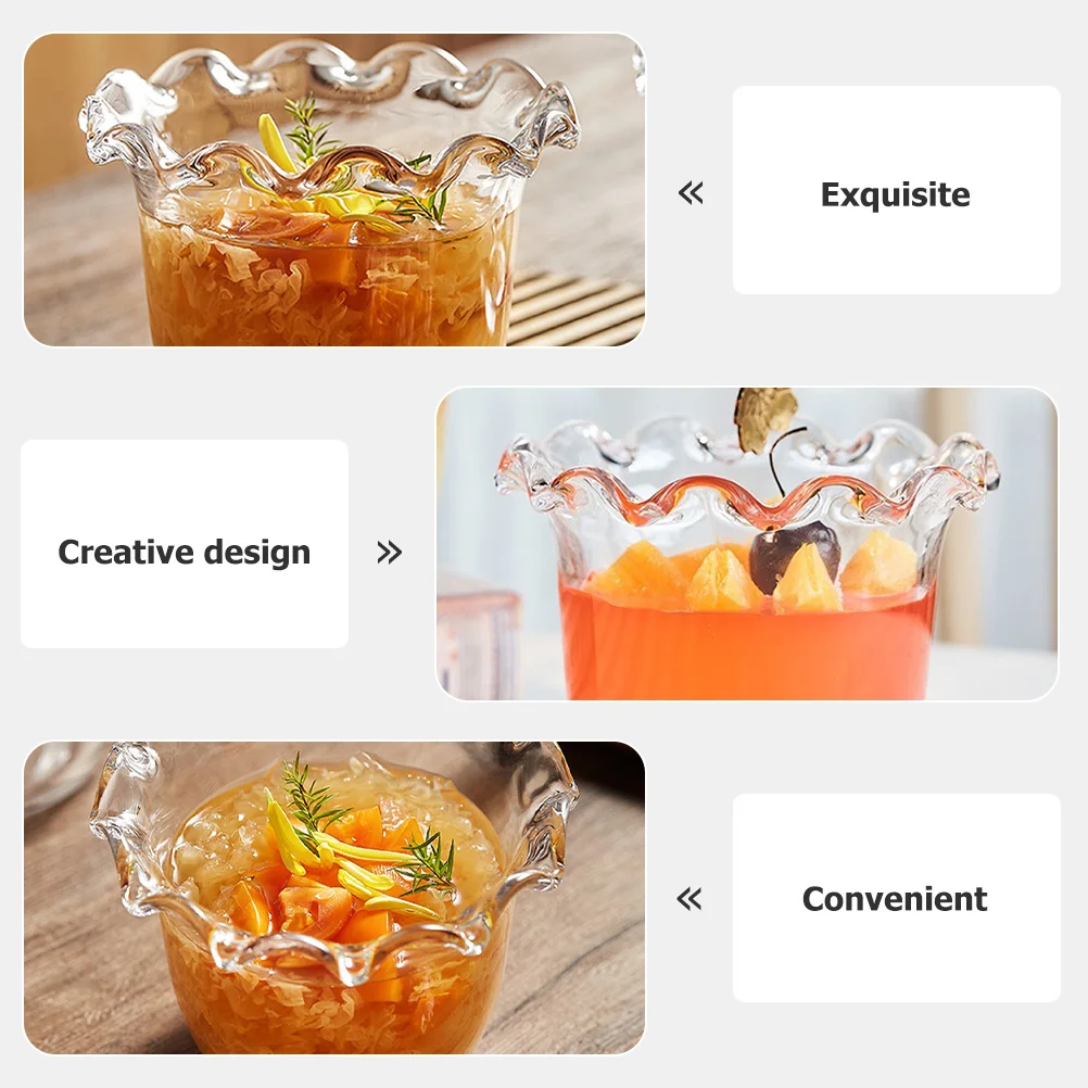 

4 шт., стеклянные салатники премиум-класса, большая емкость, красивые стеклянные миски для домашней кухни, сервировочная салатница