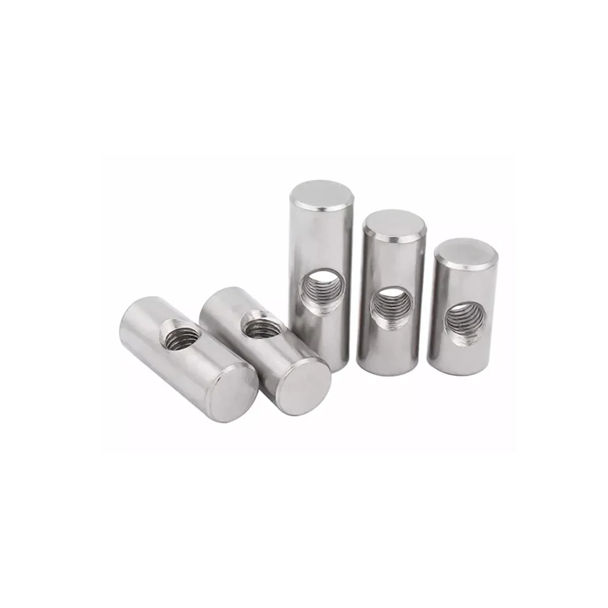 

304 Stainless Steel Cylindrical Pin / Cross Hole Pre Embedded Connecting Nut / Irregular Hammer Nut M4M5M6