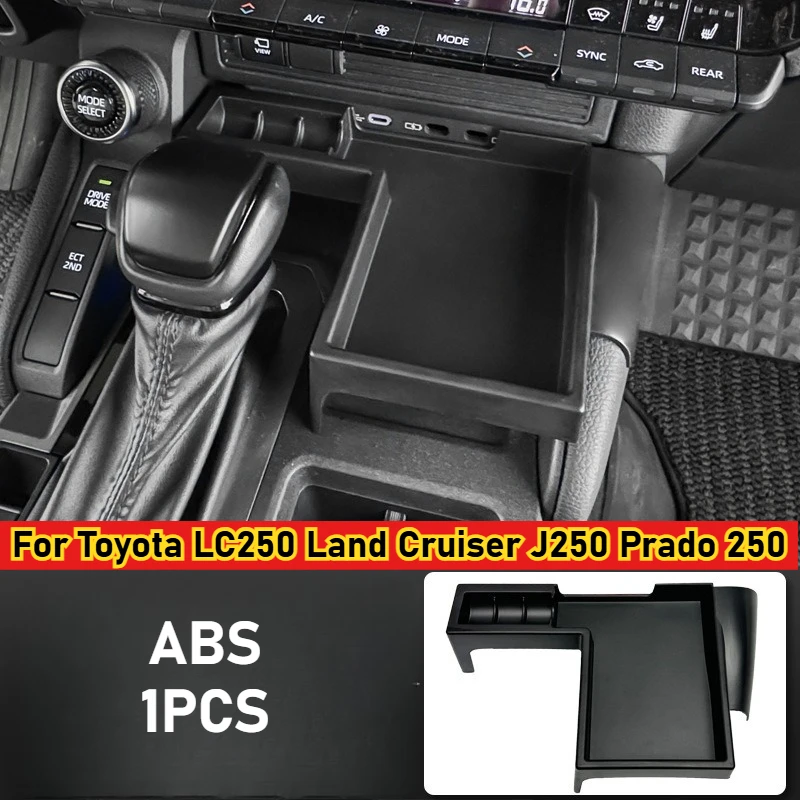 

Для Toyota LC250 Land Cruiser J250 Prado 250 Series 2024 2025 ящик для хранения центрального управления черный интерьер обновленные аксессуары