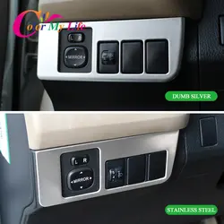 Car Rear View Mirror Adjustment Panel Switch Cover Head Lights Knob Covers Trim Fit for Toyota RAV4 Rav 4 2014 2015 2016 Sticker